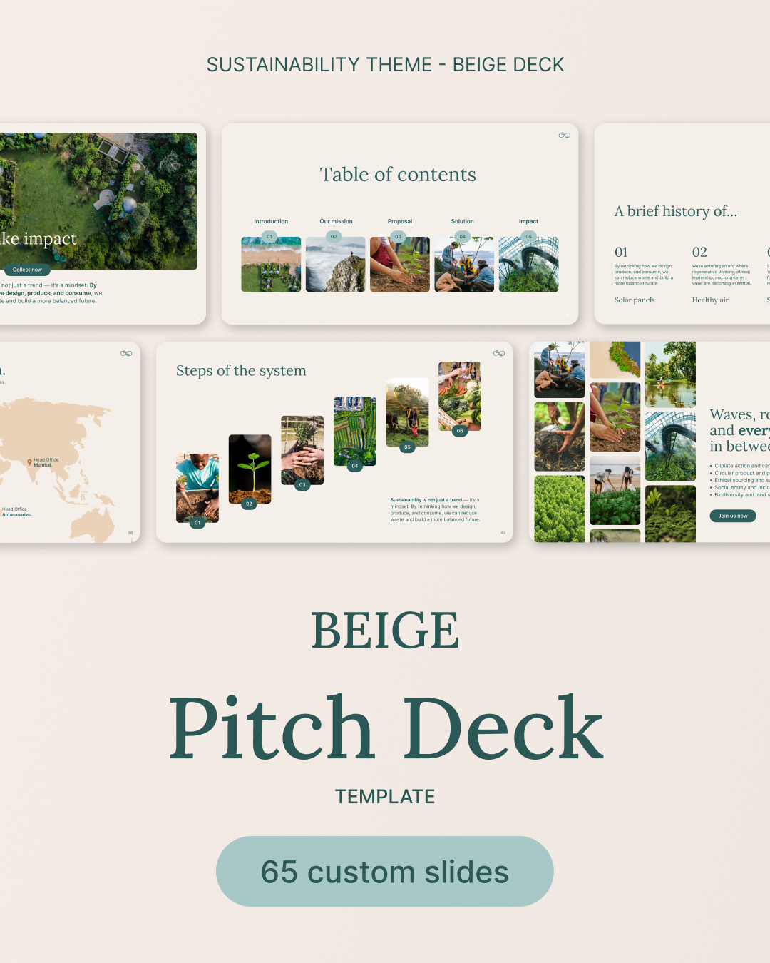 BEIGE Canva Pitch Deck Template for – Professional & Editable Slides