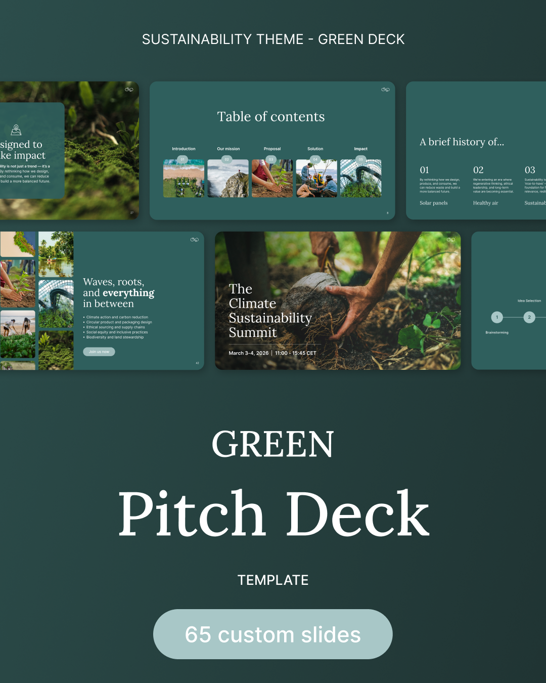 GREEN - Canva Pitch Deck Template – Fresh & Professional Presentation