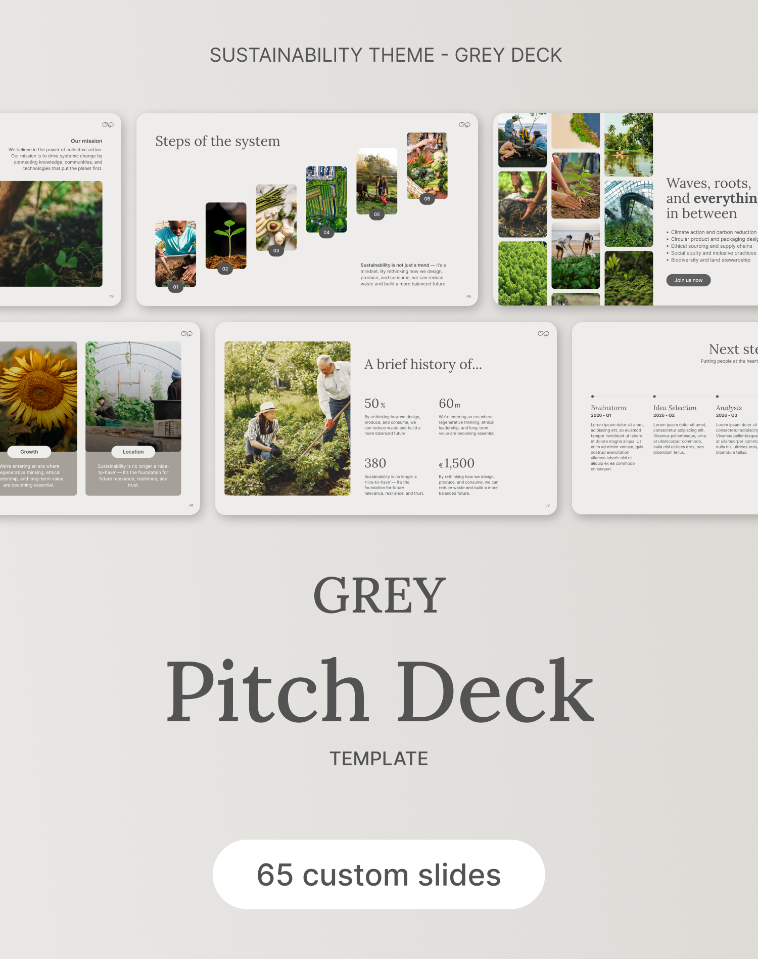 GREY - Canva Pitch Deck Template – Modern & Professional Slides