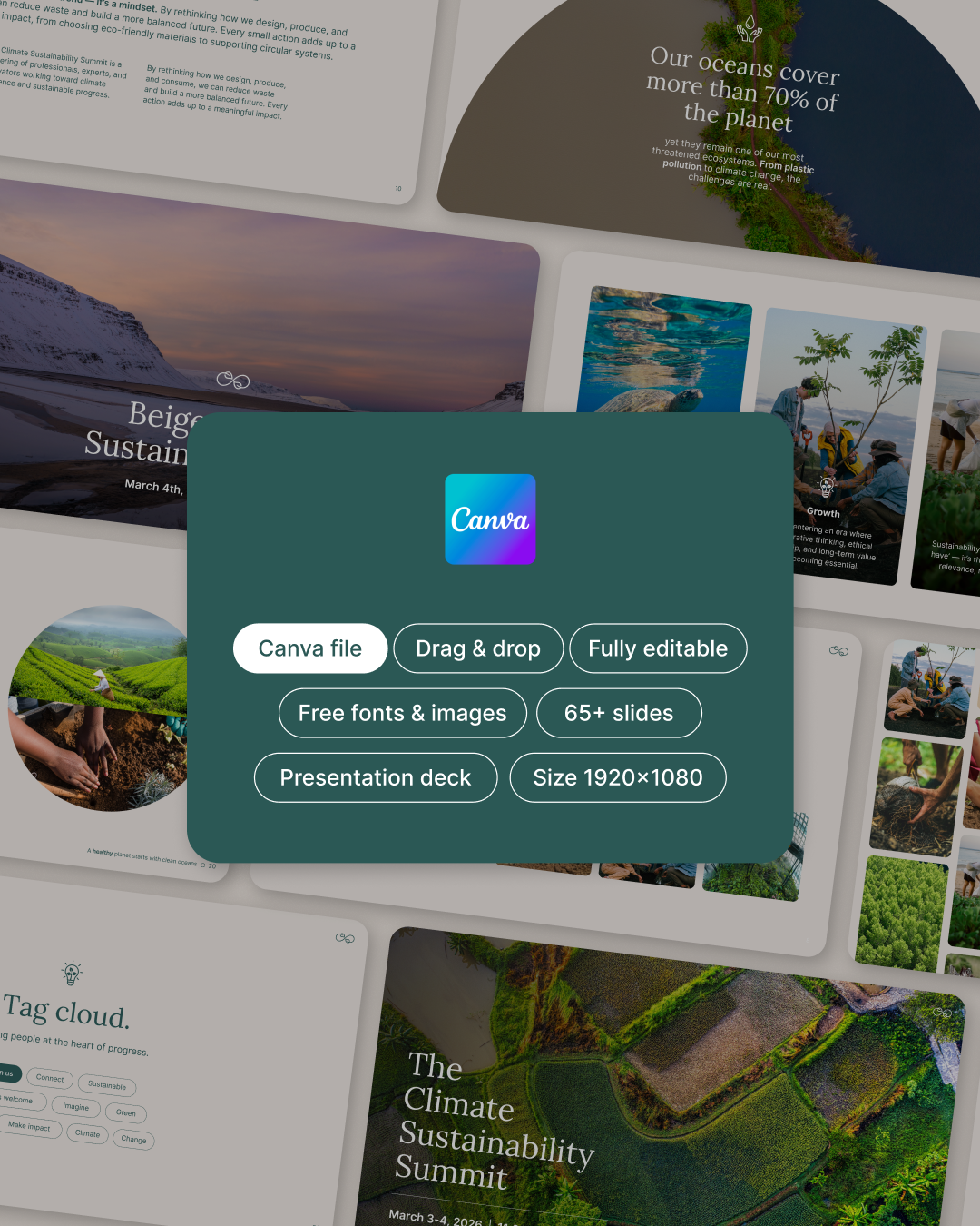 BEIGE Canva Pitch Deck Template for – Professional & Editable Slides