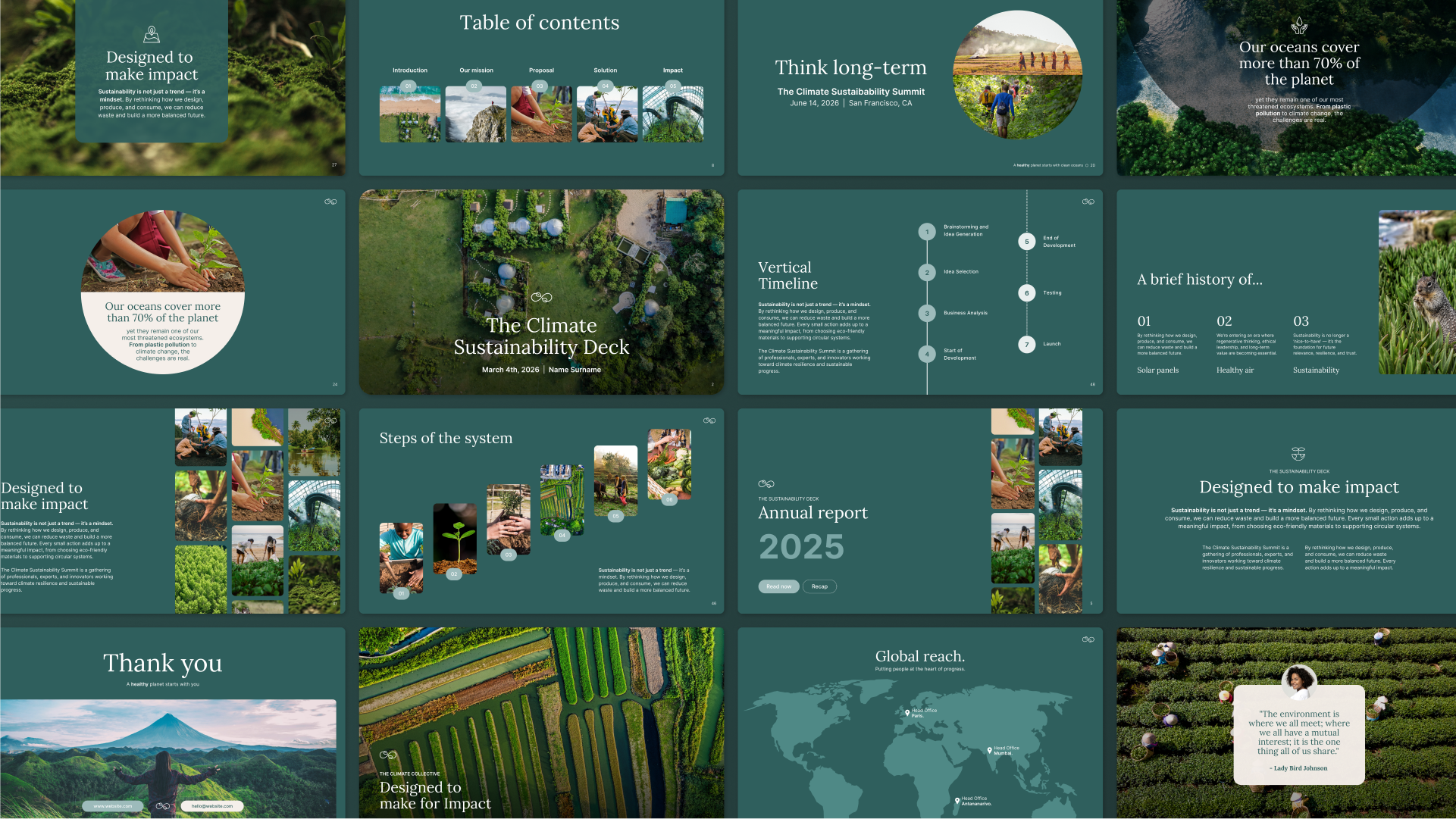 GREEN - Canva Pitch Deck Template – Fresh & Professional Presentation