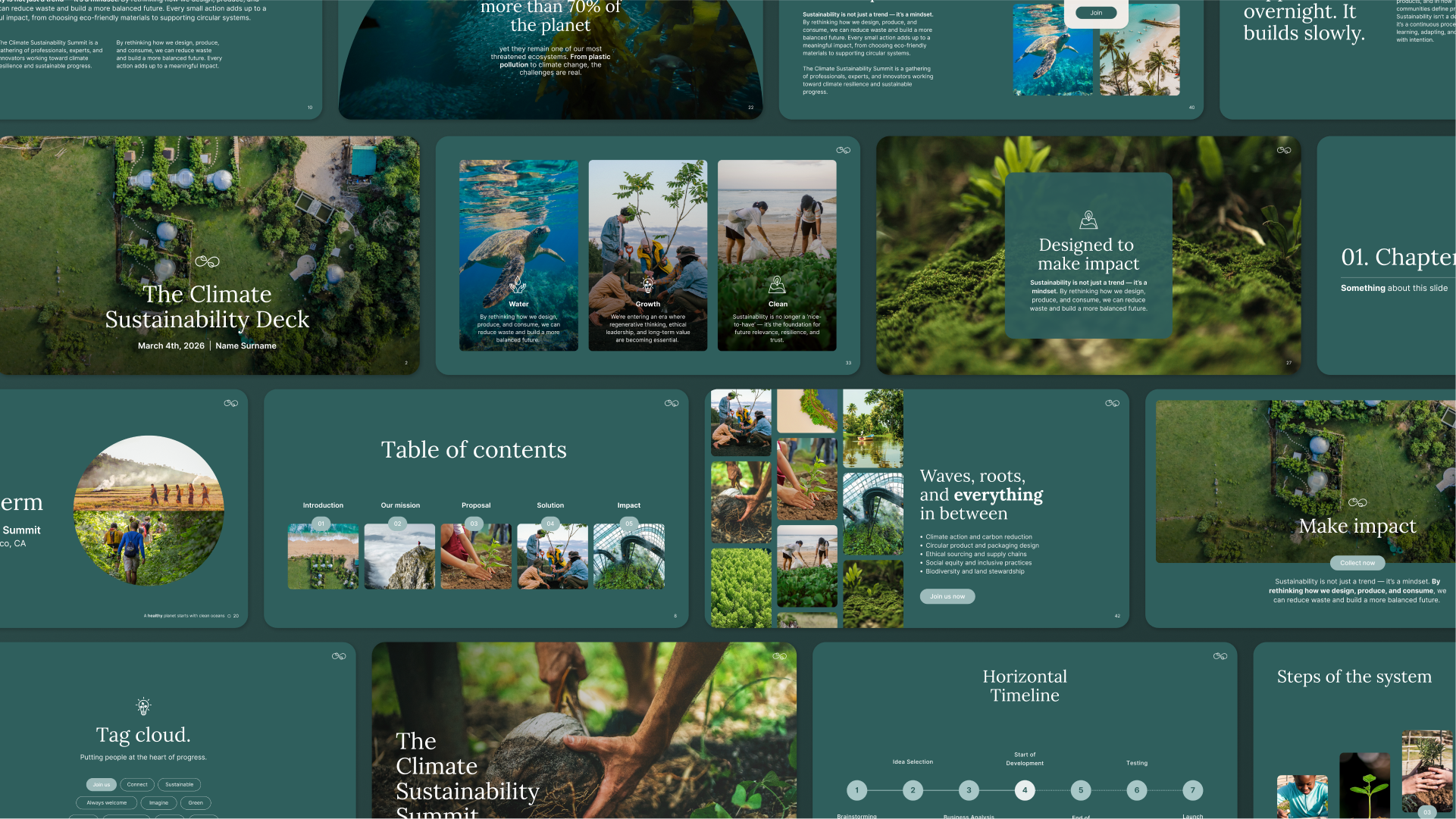 GREEN - Canva Pitch Deck Template – Fresh & Professional Presentation