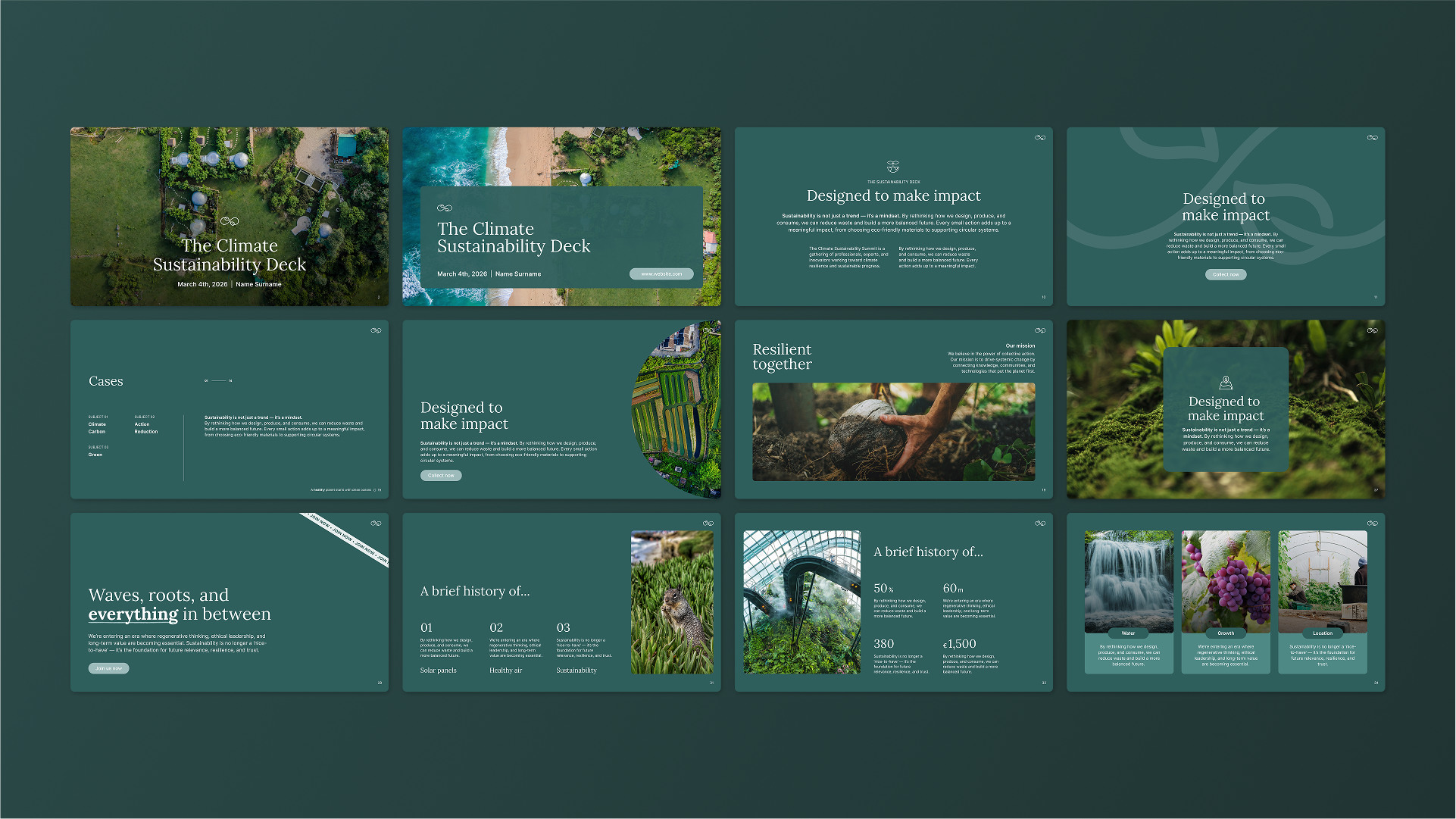 GREEN - Canva Pitch Deck Template – Fresh & Professional Presentation