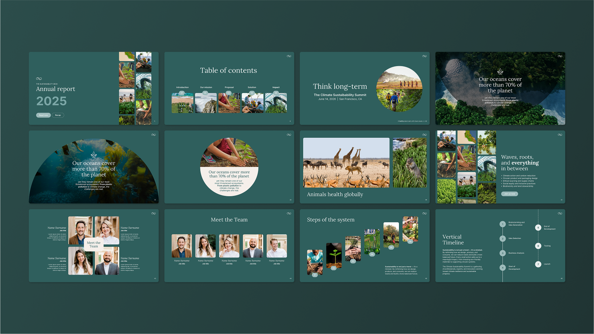 GREEN - Canva Pitch Deck Template – Fresh & Professional Presentation