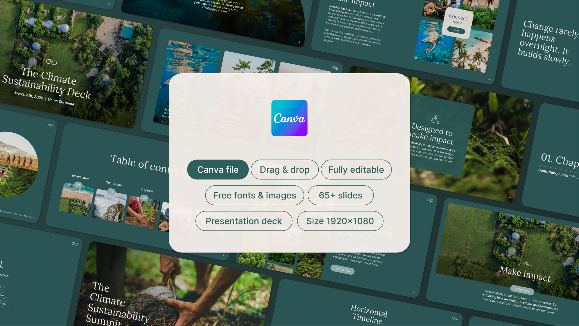 GREEN - Canva Pitch Deck Template – Fresh & Professional Presentation