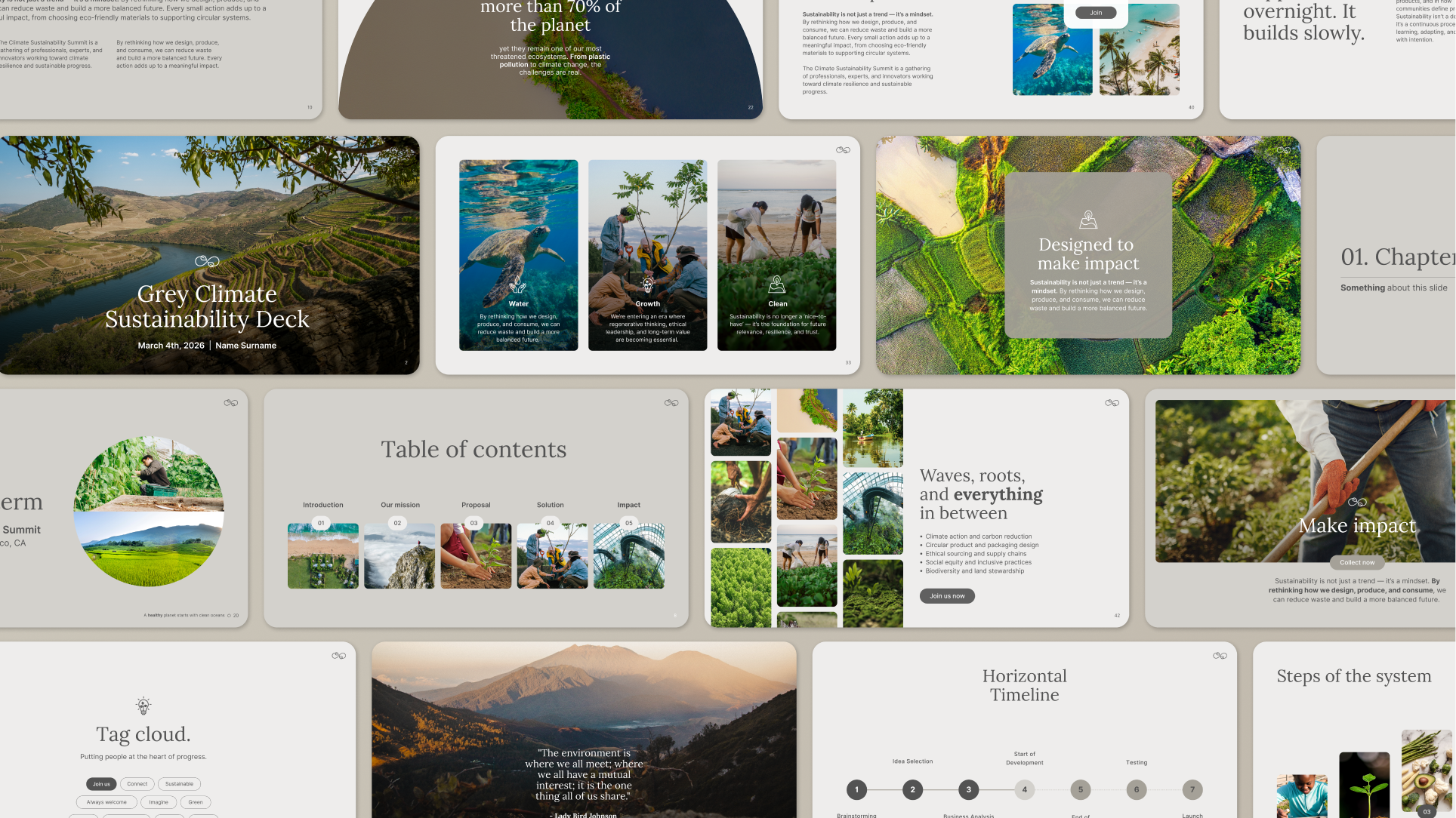 GREY - Canva Pitch Deck Template – Modern & Professional Slides