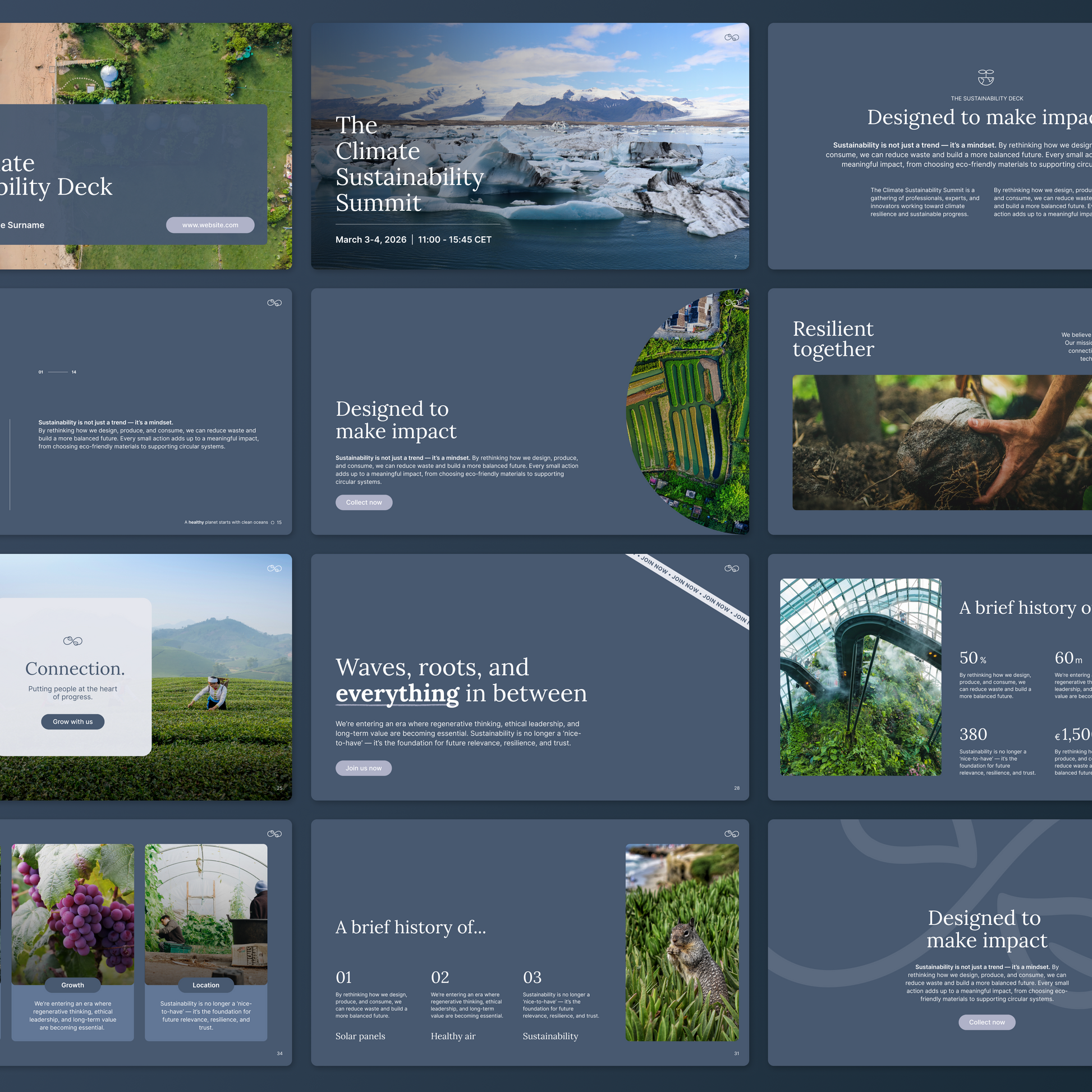 4 COLORS - Canva Pitch Deck Template - Professional presentation slides