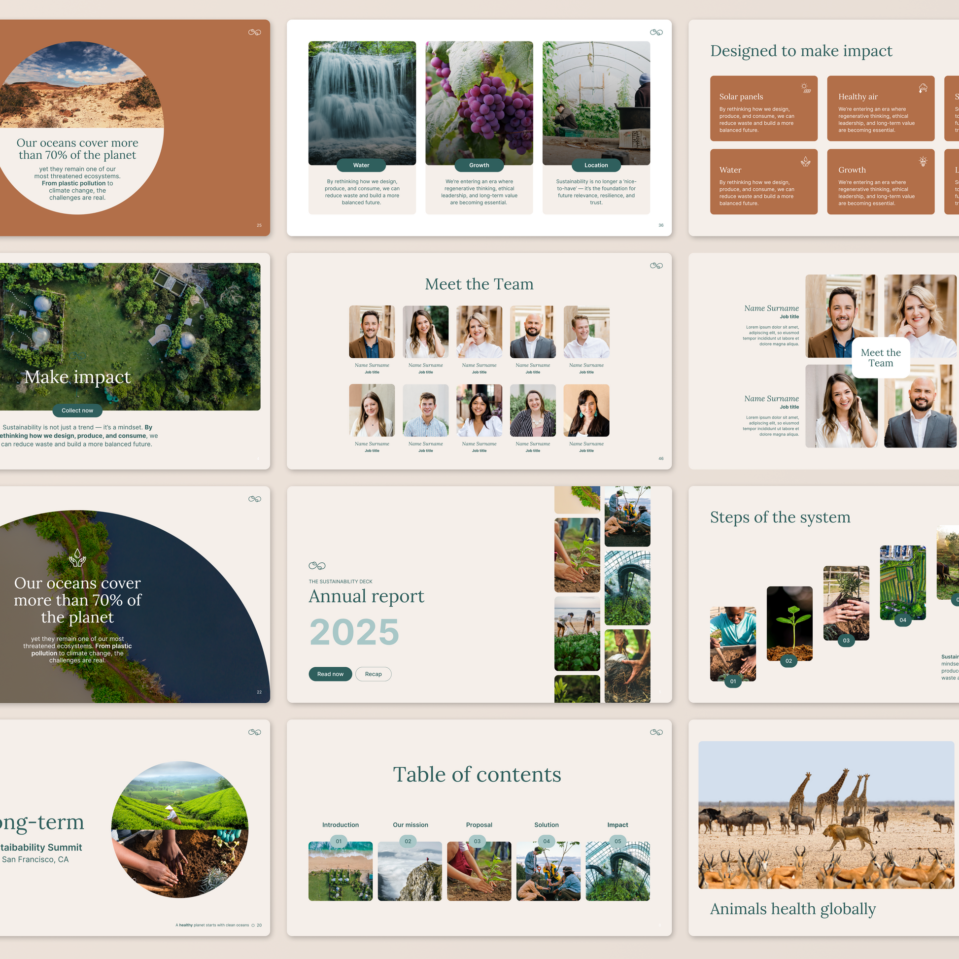 4 COLORS - Canva Pitch Deck Template - Professional presentation slides