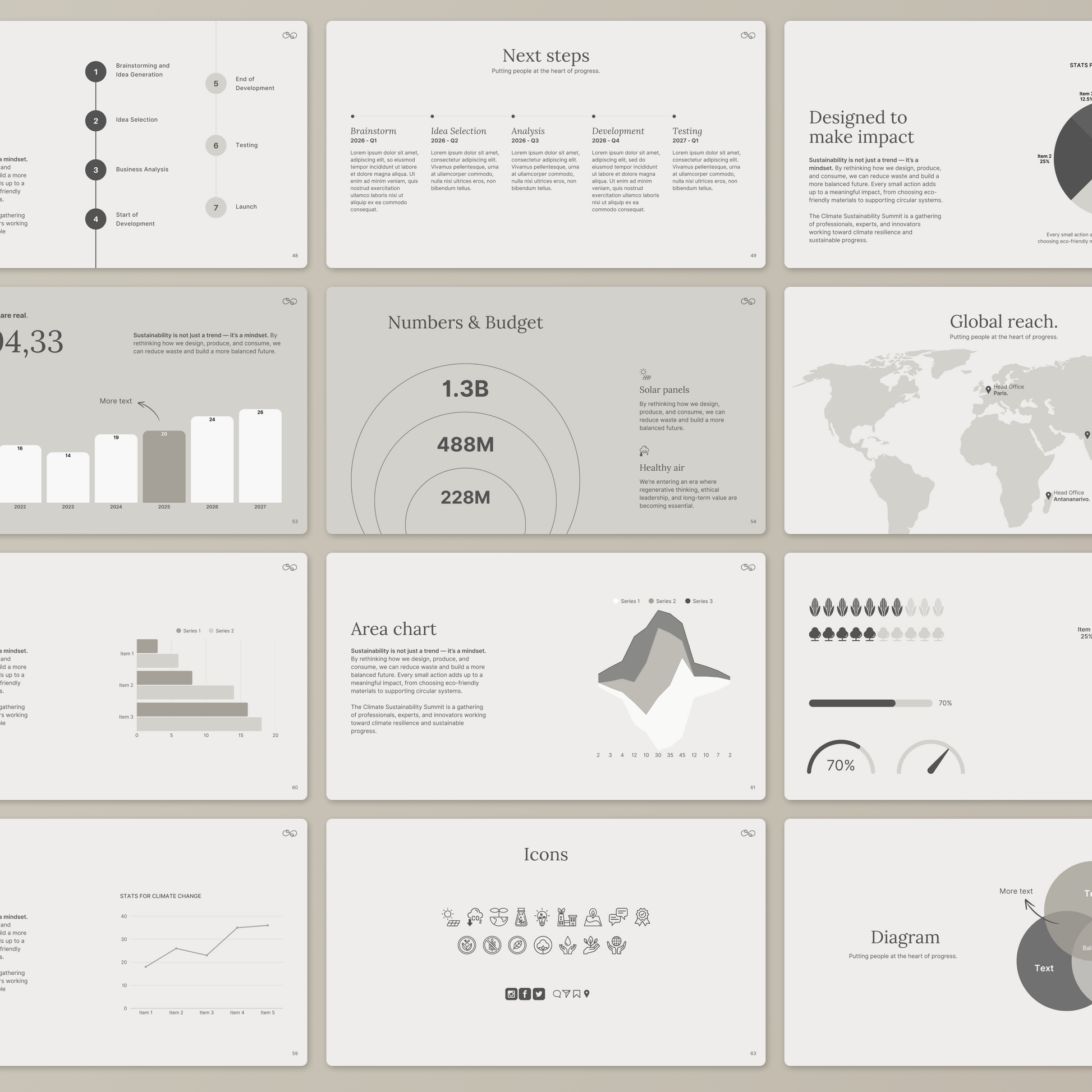 4 COLORS - Canva Pitch Deck Template - Professional presentation slides