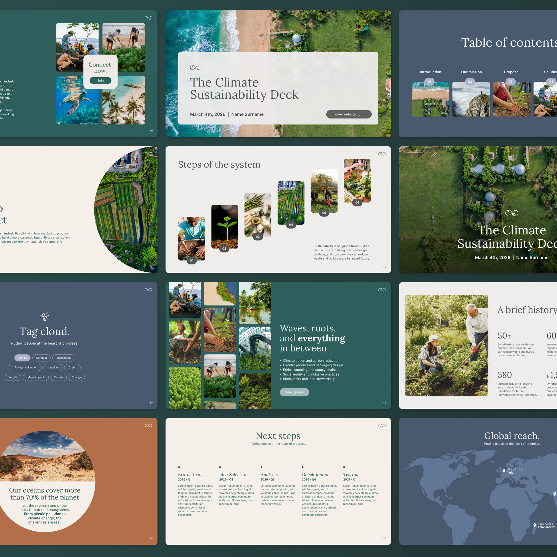 4 COLORS - Canva Pitch Deck Template - Professional presentation slides