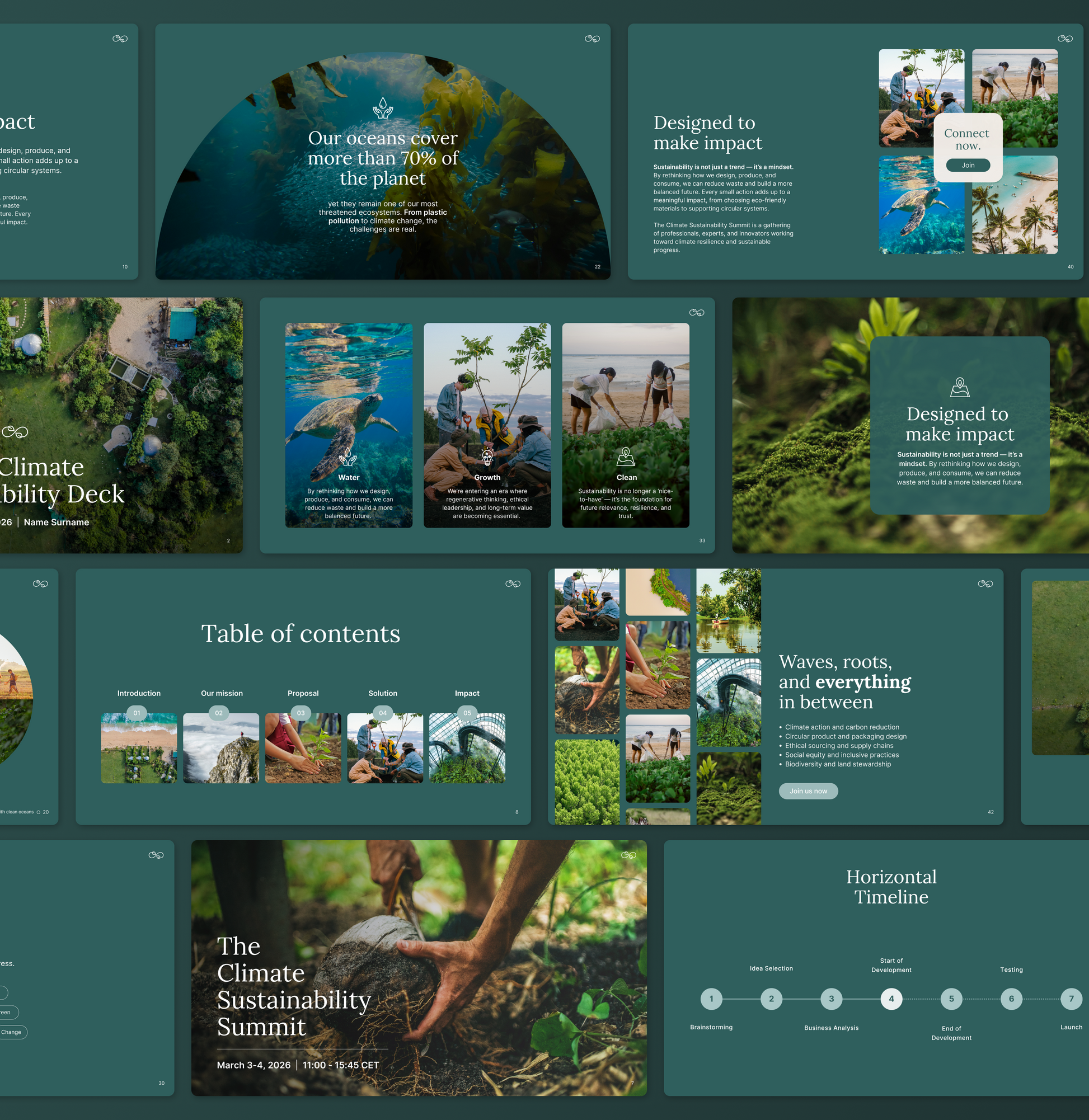 4 COLORS - Canva Pitch Deck Template - Professional presentation slides
