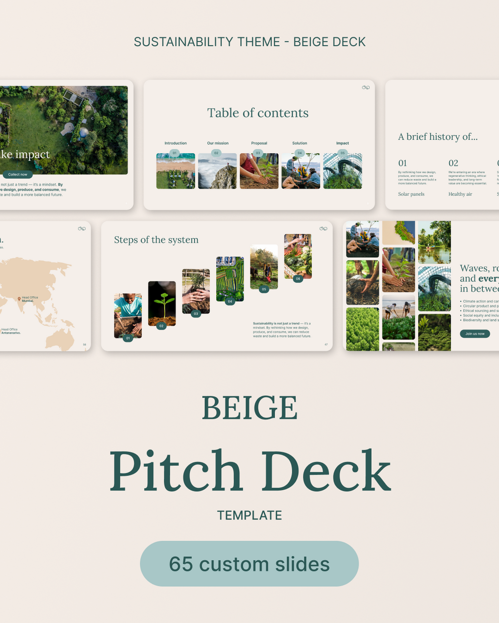 BEIGE Canva Pitch Deck Template for – Professional & Editable Slides