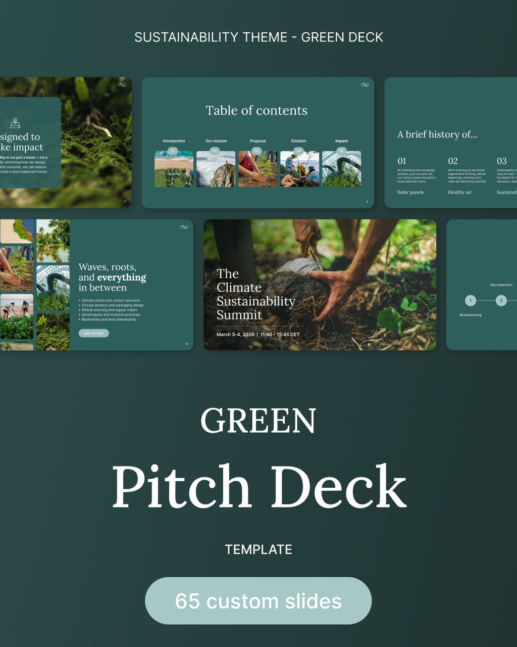 GREEN - Canva Pitch Deck Template – Fresh & Professional Presentation