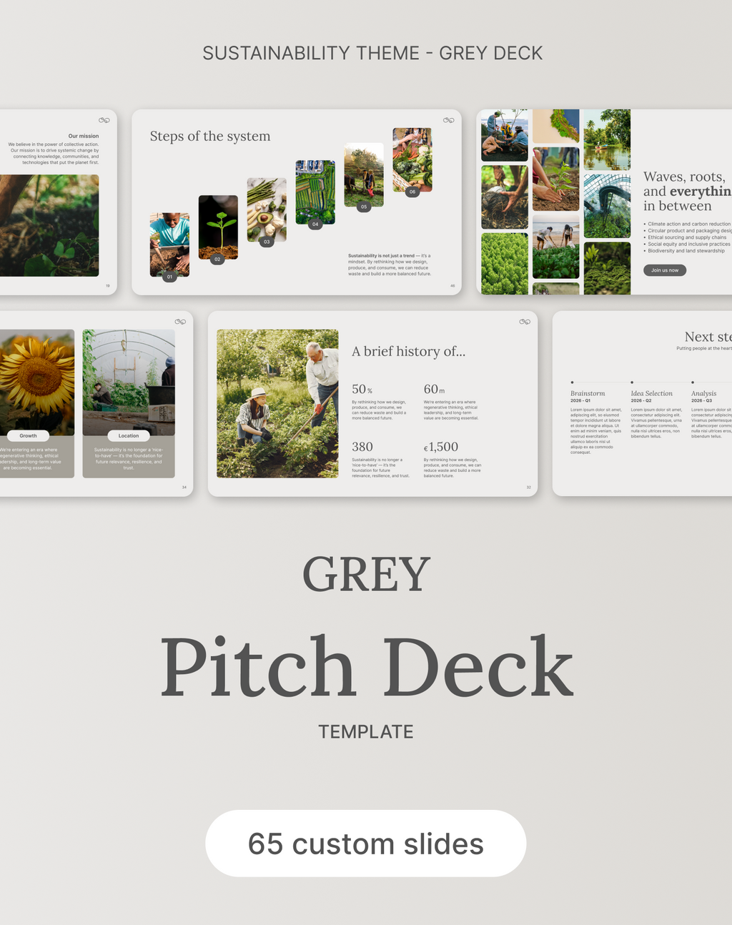 GREY - Canva Pitch Deck Template – Modern & Professional Slides