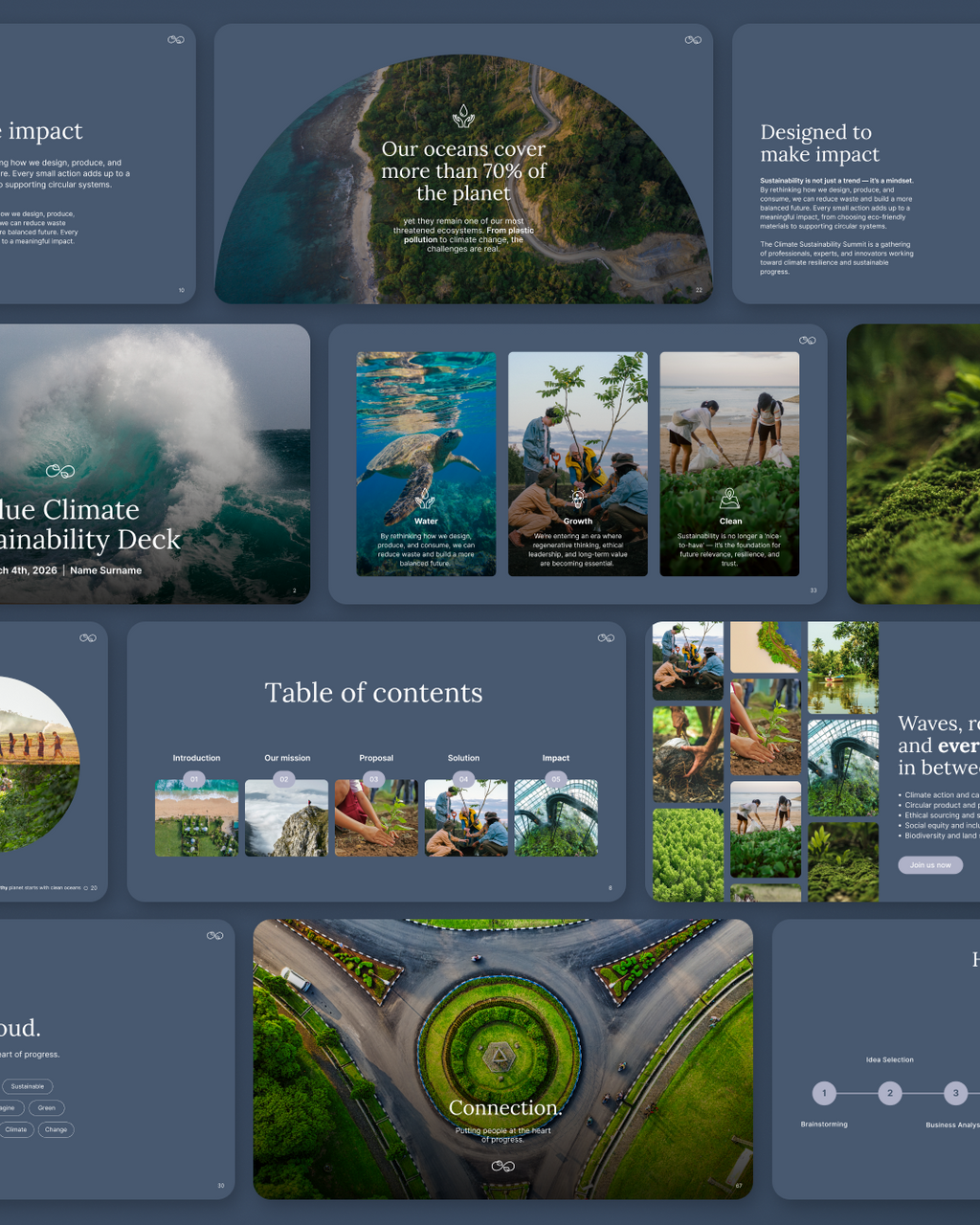 BLUE - Canva Pitch Deck Template – Modern & Professional Slides
