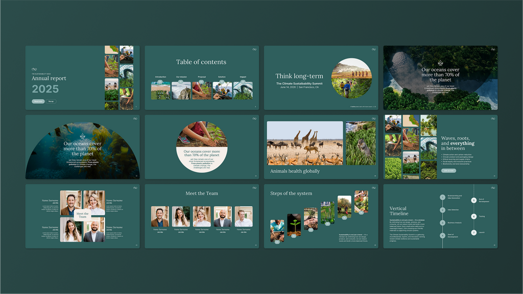GREEN - Canva Pitch Deck Template – Fresh & Professional Presentation