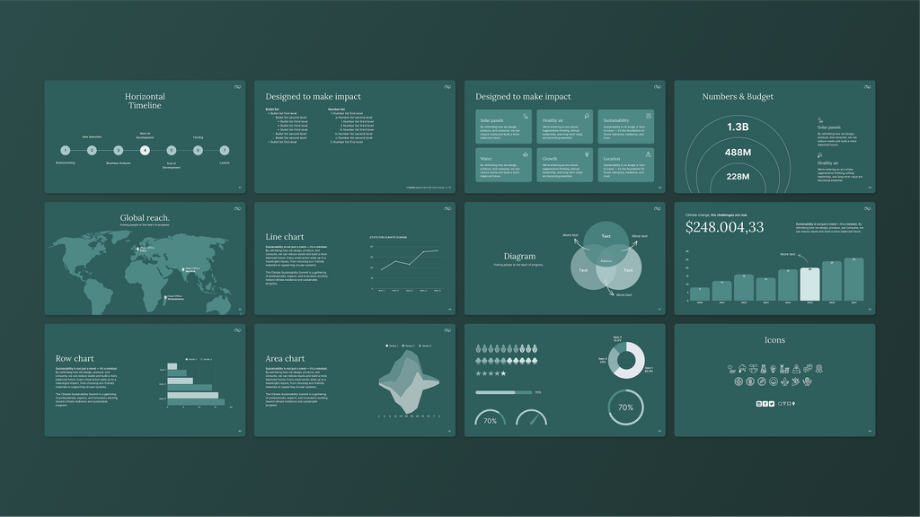 GREEN - Canva Pitch Deck Template – Fresh & Professional Presentation