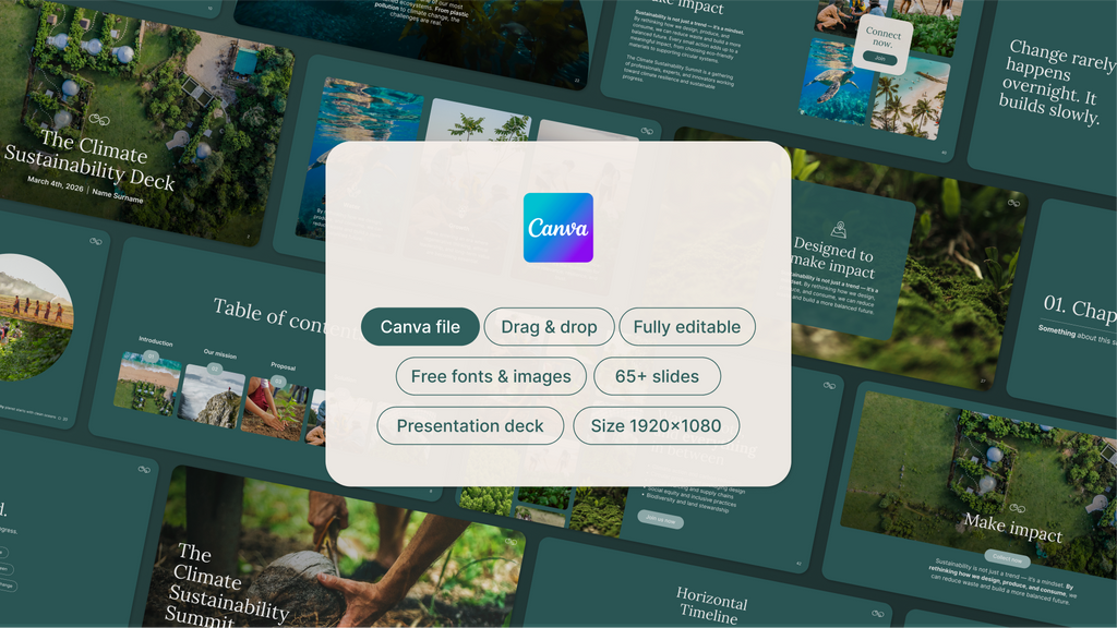 GREEN - Canva Pitch Deck Template – Fresh & Professional Presentation