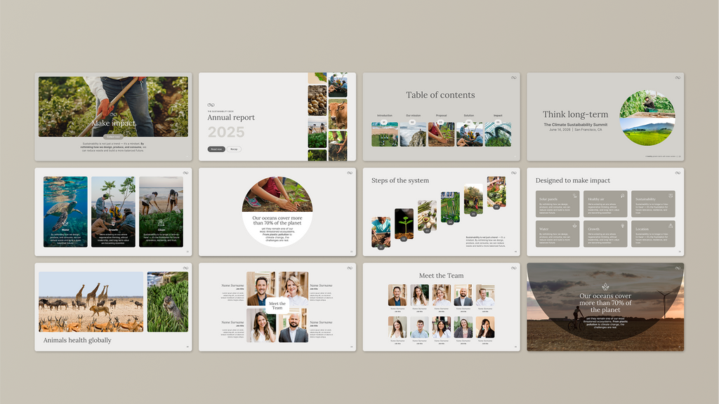 GREY - Canva Pitch Deck Template – Modern & Professional Slides