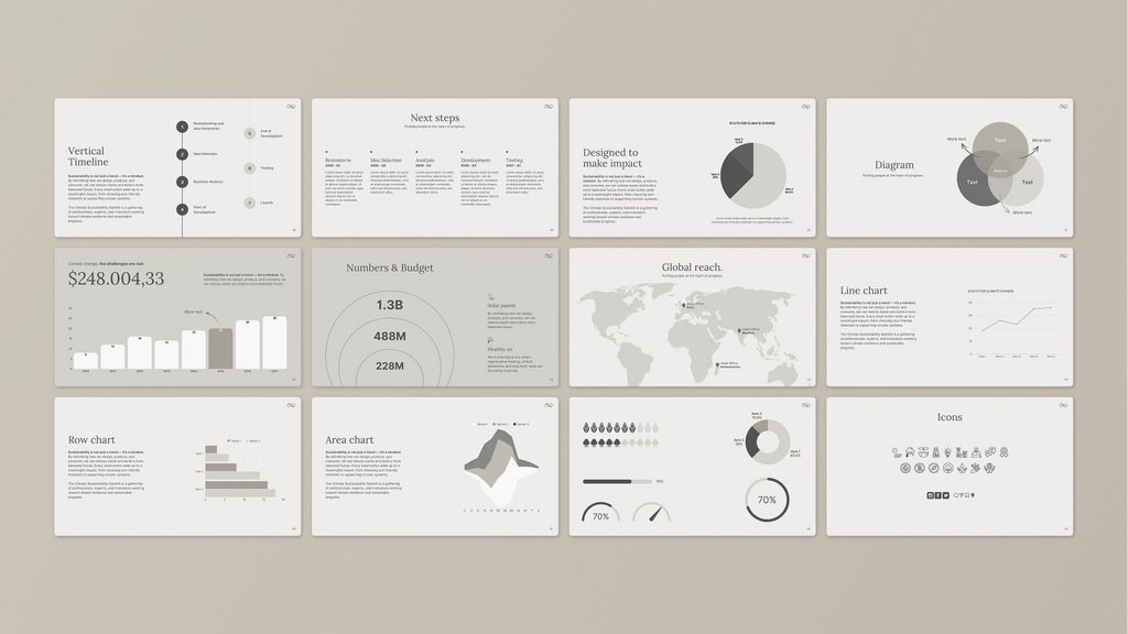GREY - Canva Pitch Deck Template – Modern & Professional Slides