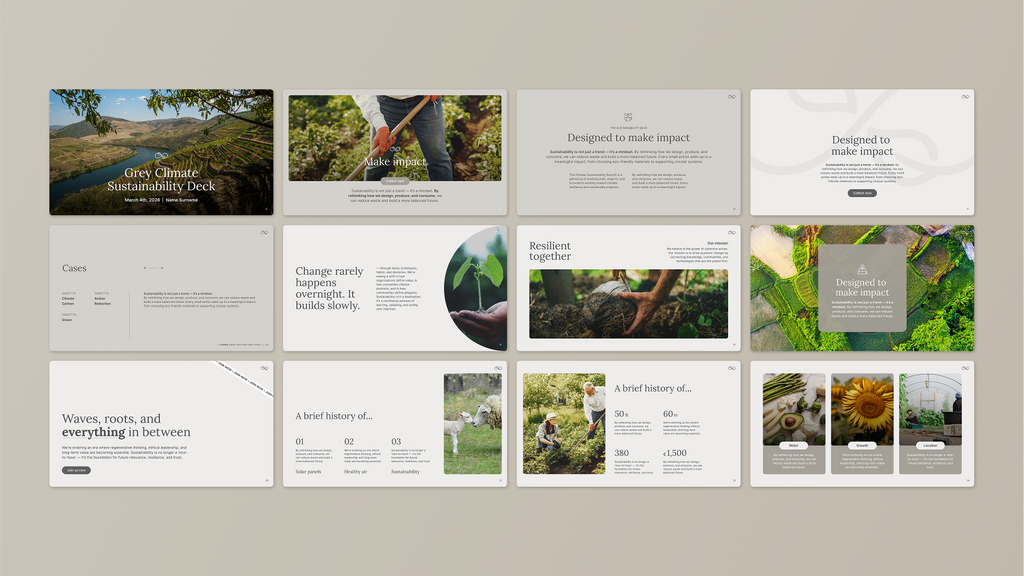 GREY - Canva Pitch Deck Template – Modern & Professional Slides