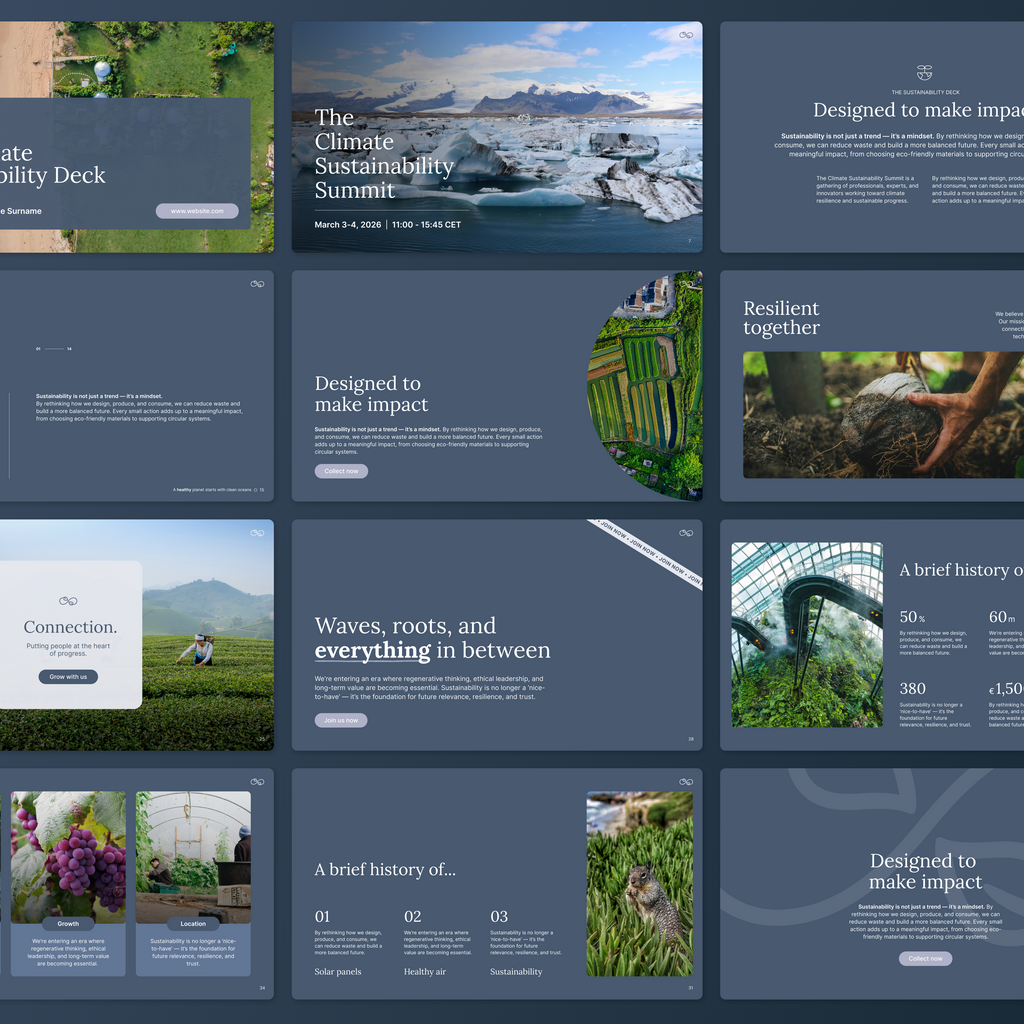 4 COLORS - Canva Pitch Deck Template - Professional presentation slides