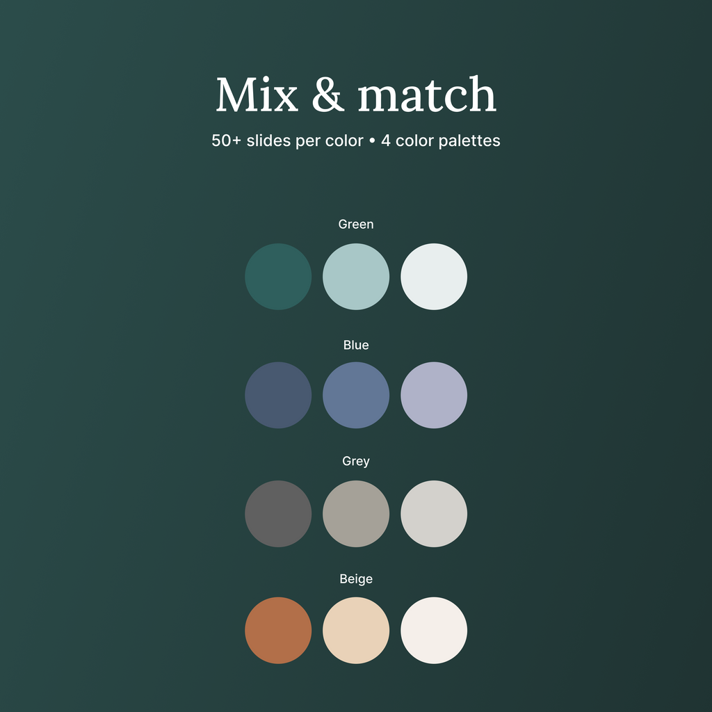 4 COLORS - Canva Pitch Deck Template - Professional presentation slides